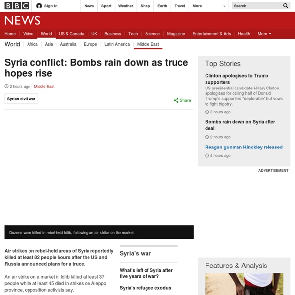 Syria conflict: Bombs rain down as truce hopes rise