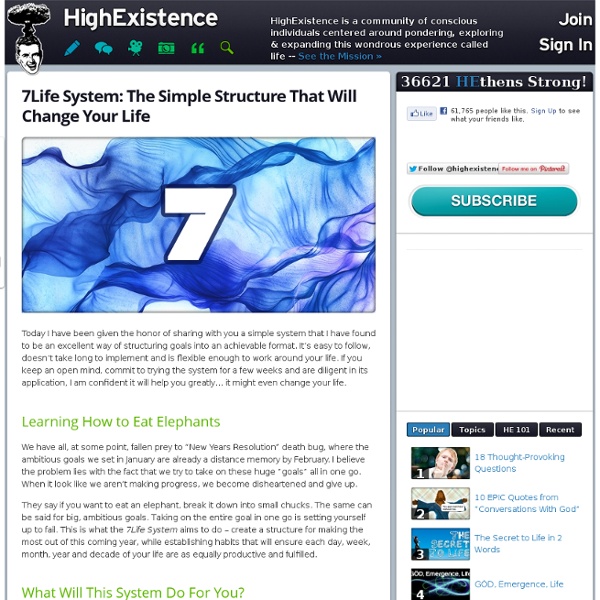 7Life System: The Simple Structure That Will Change Your Life