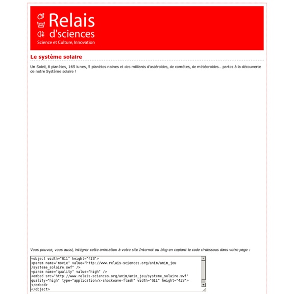 Le système solaire - animation