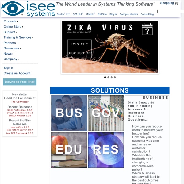 Isee systems - The World Leader in Systems Thinking Software