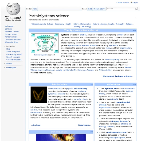 Portal:Systems science