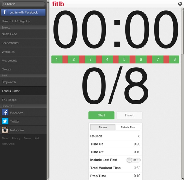 Online Tabata Clock - Workout Timer - Interval Timer