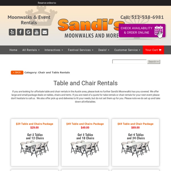 Table & Chair Rentals - Tent Rentals