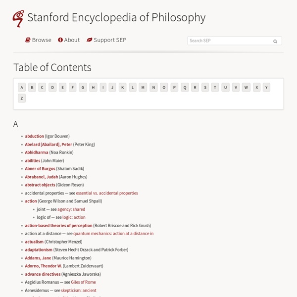 Stanford encyclopedia of philosophy