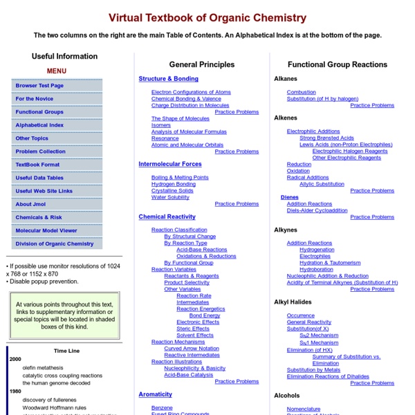 Virtual textbook of organic chemistry