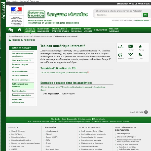 Tableau numérique interactif — LV