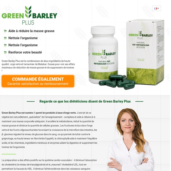 Green Barley Plus – Tablettes efficaces comprenant de l’extrait d’orge verte
