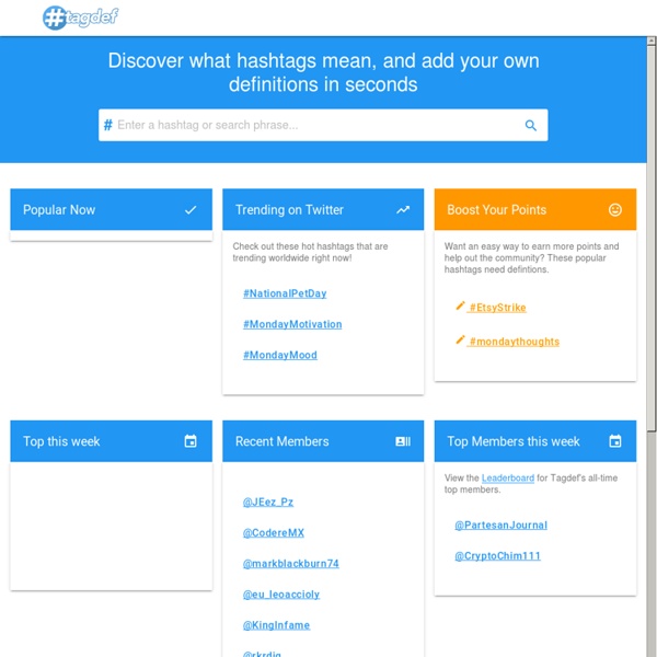Definition of hashtags, the easy hashtag directory