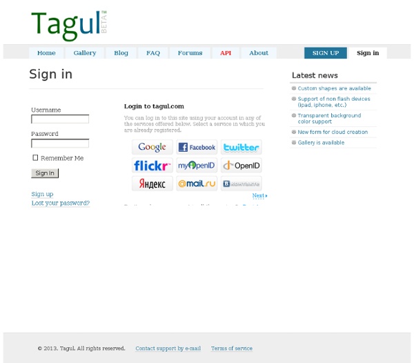 Login - Gorgeous tag clouds