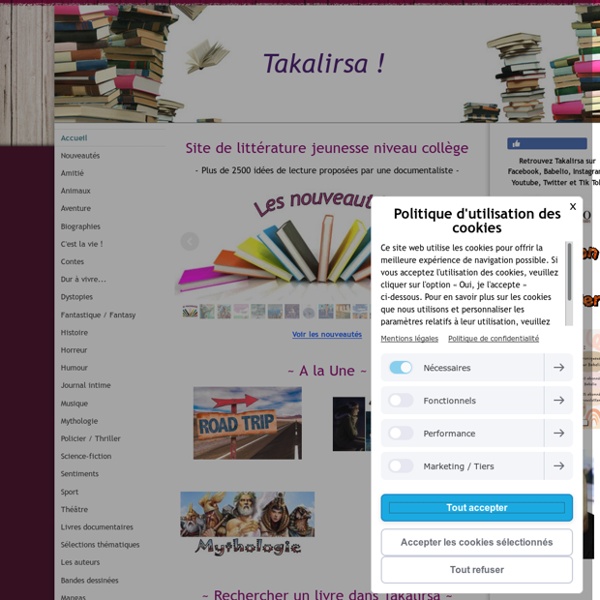 Takalirsa : site de littérature jeunesse niveau collège - Takalirsa !
