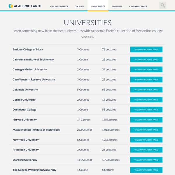 Take Open Courses From Top Universities