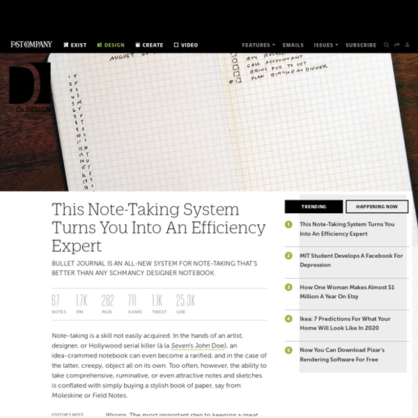 This Note-Taking System Turns You Into An Efficiency Expert