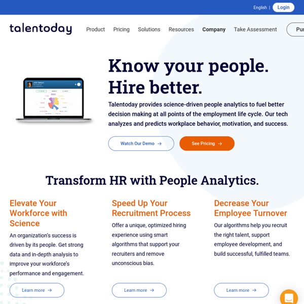 Talentoday: World's Largest People Analytics Solution