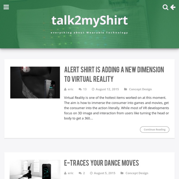 Talk2myShirt - everything about Wearable Electronic