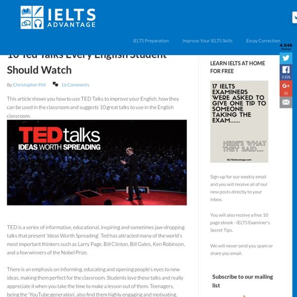 10 Ted Talks Every English Student Should Watch
