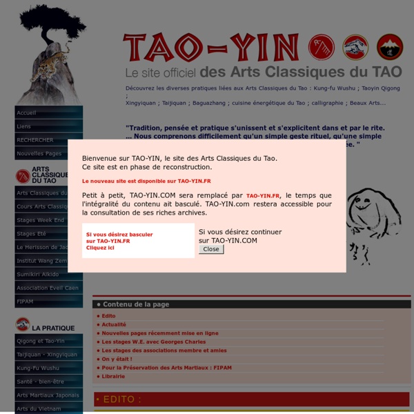 Tao Yin - Les Arts Classiques du Tao -