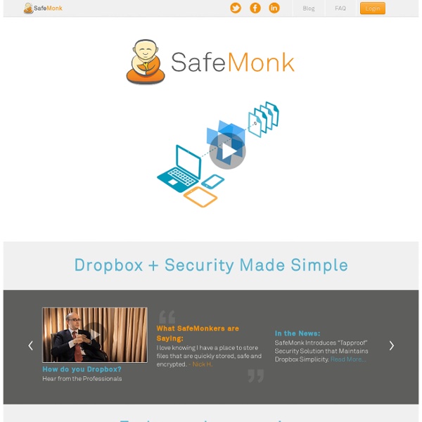 SafeMonk - Keeps Your Files Safe In The Cloud