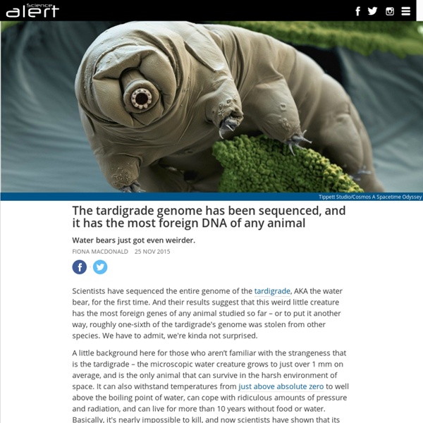 The tardigrade genome has been sequenced, and it has the most foreign DNA of ...