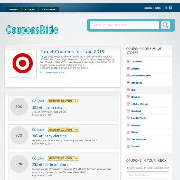 Target Coupons 20 Purchases Pearltrees