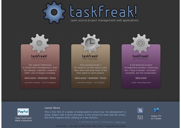 TaskFreak! web based task manager and todo list, project management made easy