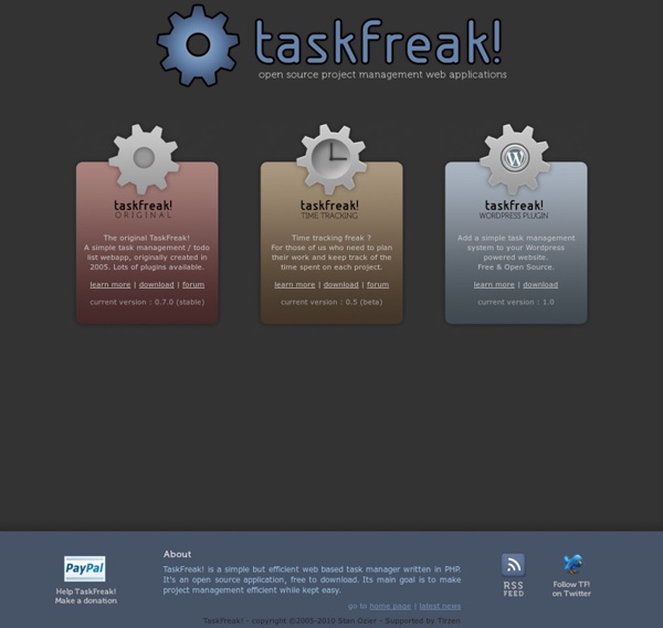 TaskFreak! web based task manager / todo list written in PHP