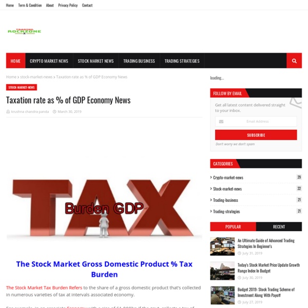 Taxation rate as % of GDP Economy News
