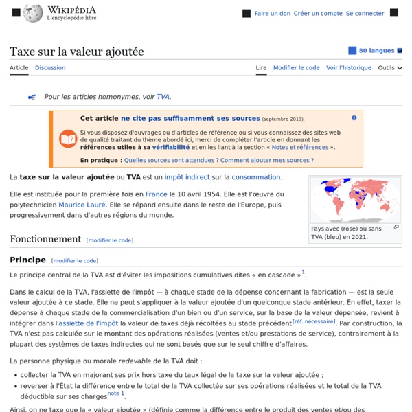 Taxe sur la valeur ajoutée