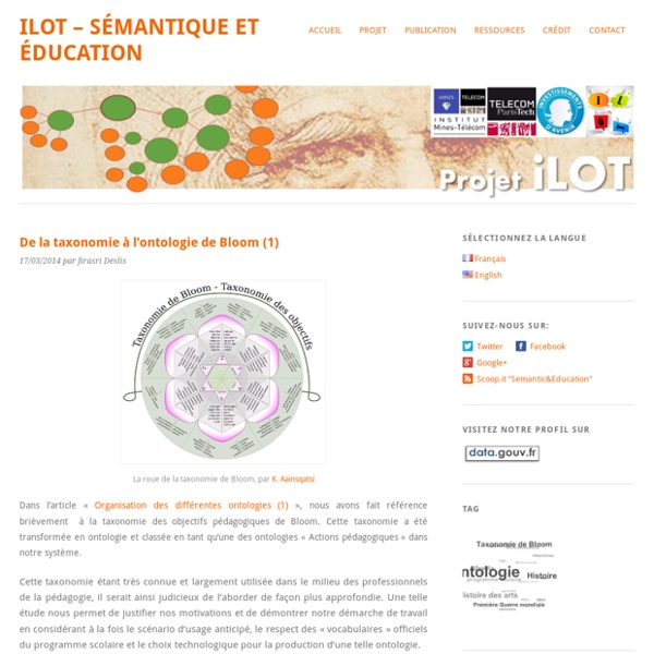 De la taxonomie à l’ontologie de Bloom (1)