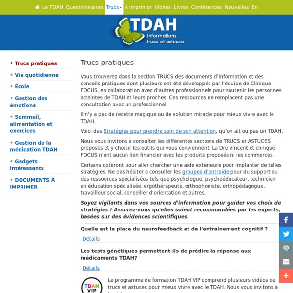 TDAH - Trucs pratiques