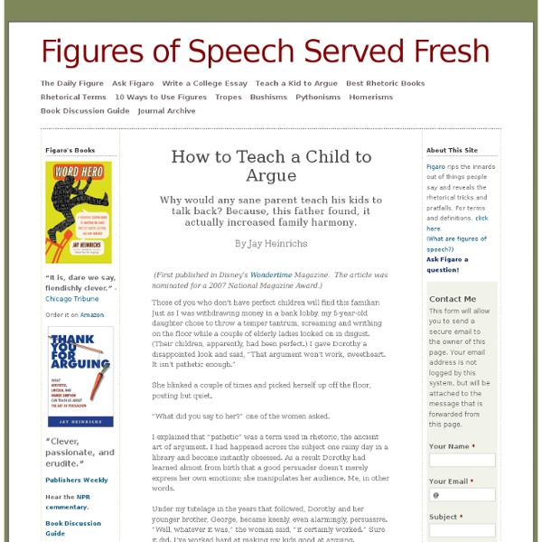 Teach a Kid to Argue - Figures of Speech