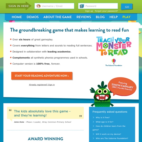 Teach Your Monster to Read - Free Phonics Games for Kids