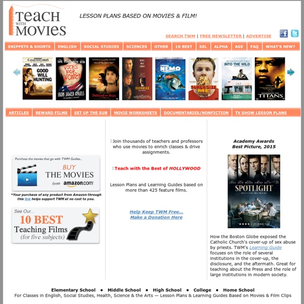 Teach With Movies - Lesson Plans from movies for all subjects