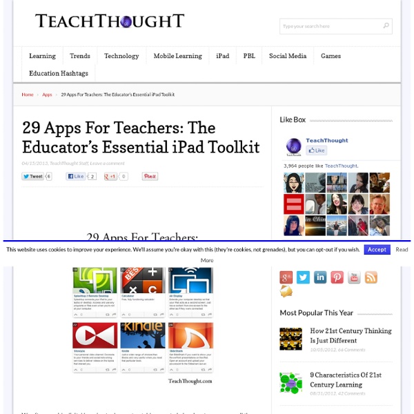 29 Apps For Teachers: The Educator's Essential iPad Toolkit