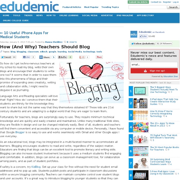 How (And Why) Teachers Should Blog