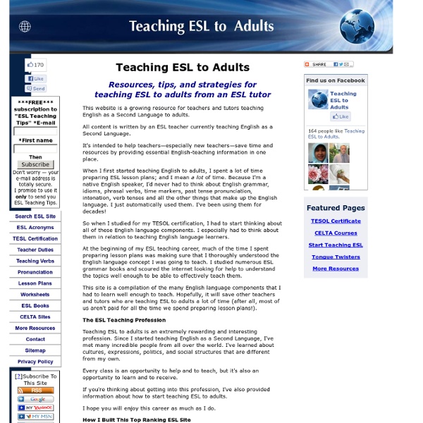 Teaching ESL to Adults
