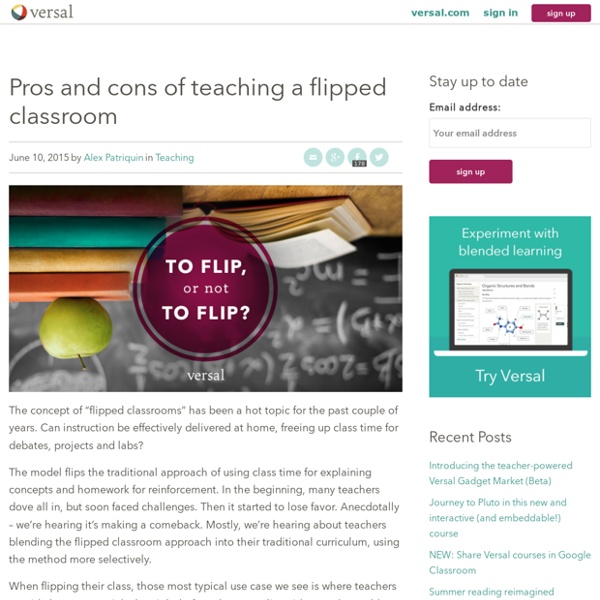 Pros and cons of teaching a flipped classroom