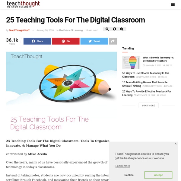 25 Teaching Tools To Organize, Innovate, & Manage Your Classroom