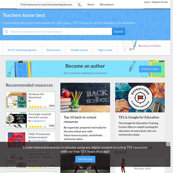 TES Find and sell teaching resources Pearltrees