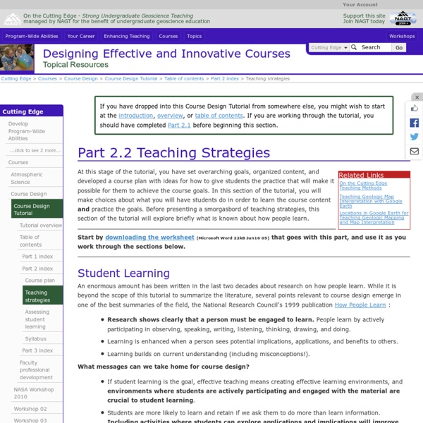 Teaching strategies