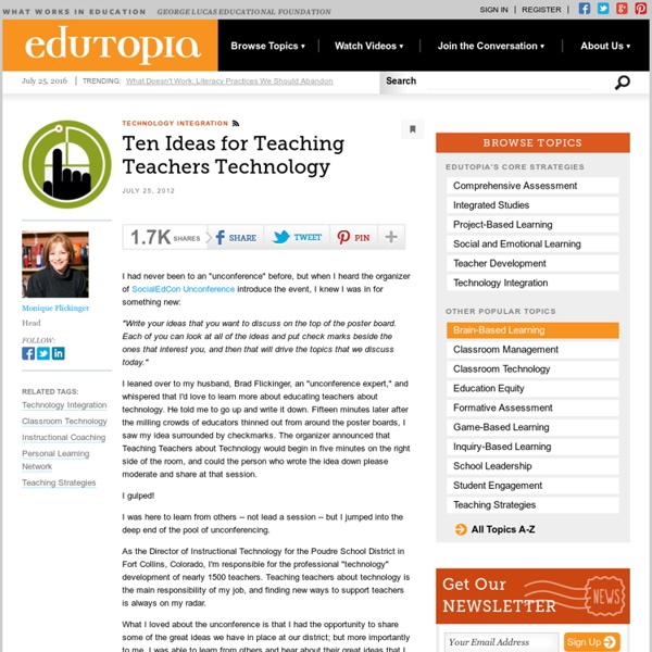 Ten Ideas for Teaching Teachers Technology