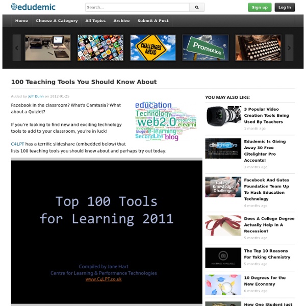 100 Teaching Tools You Should Know About