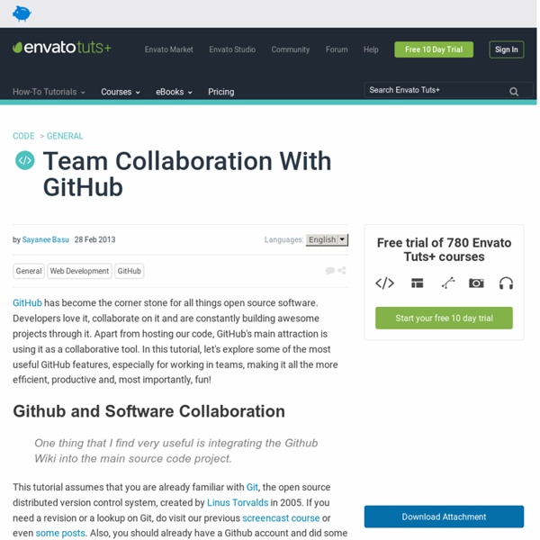 Team Collaboration With GitHub