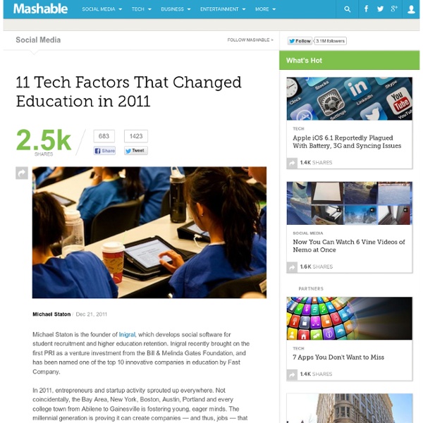 11 Tech Factors That Changed Education in 2011