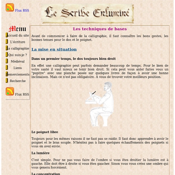 Techniques de bases pour faire de la calligraphie - Le Scribe enluminé