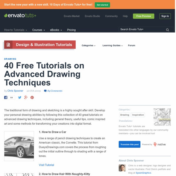 40 Free Tutorials on Advanced Drawing Techniques