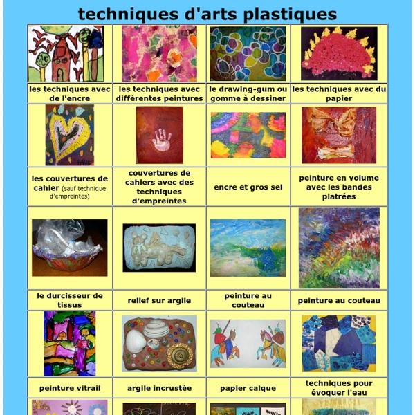 Techniques d'arts plastiques école maternelle