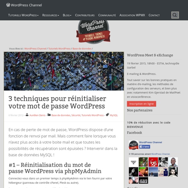 3 techniques pour réinitialiser votre mot de passe WordPress