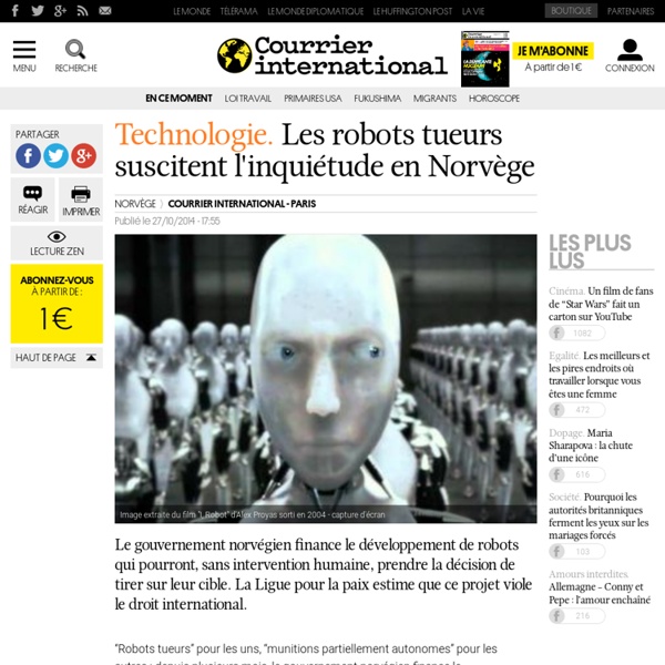 Les robots tueurs suscitent l'inquiétude en Norvège