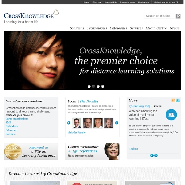 CrossKnowledge e-Learning solutions and distance learning tech for training
