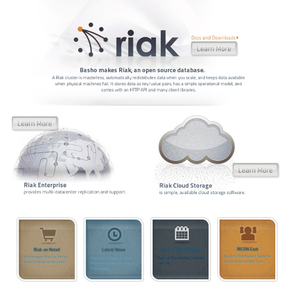 Makers of the Riak distributed database